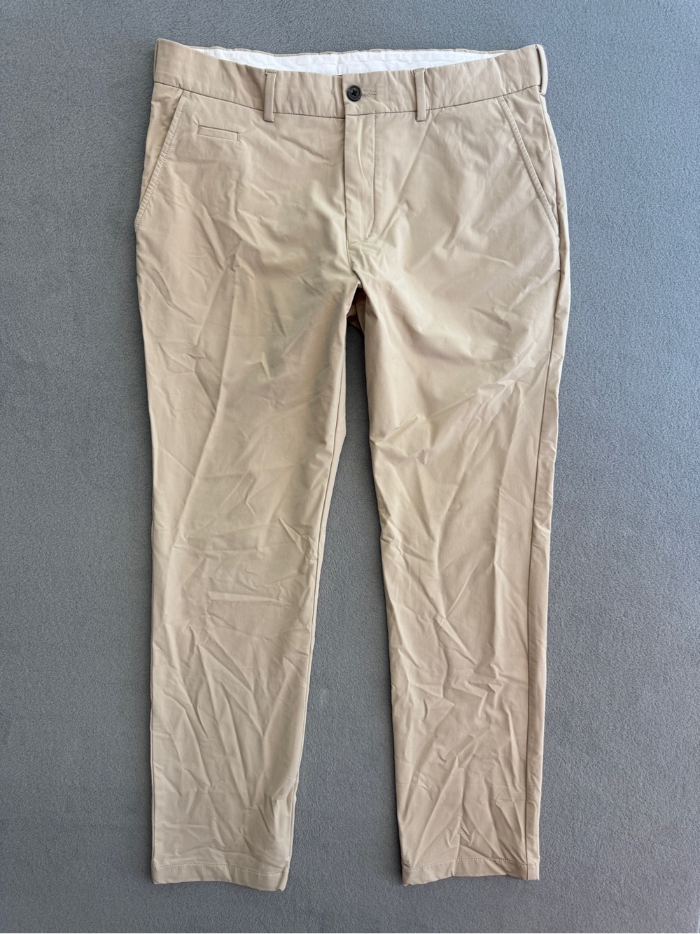 Kjus Golf Pants 34x32 Men's Ike Performance Chino Slim Fit Stretch Beige Tan